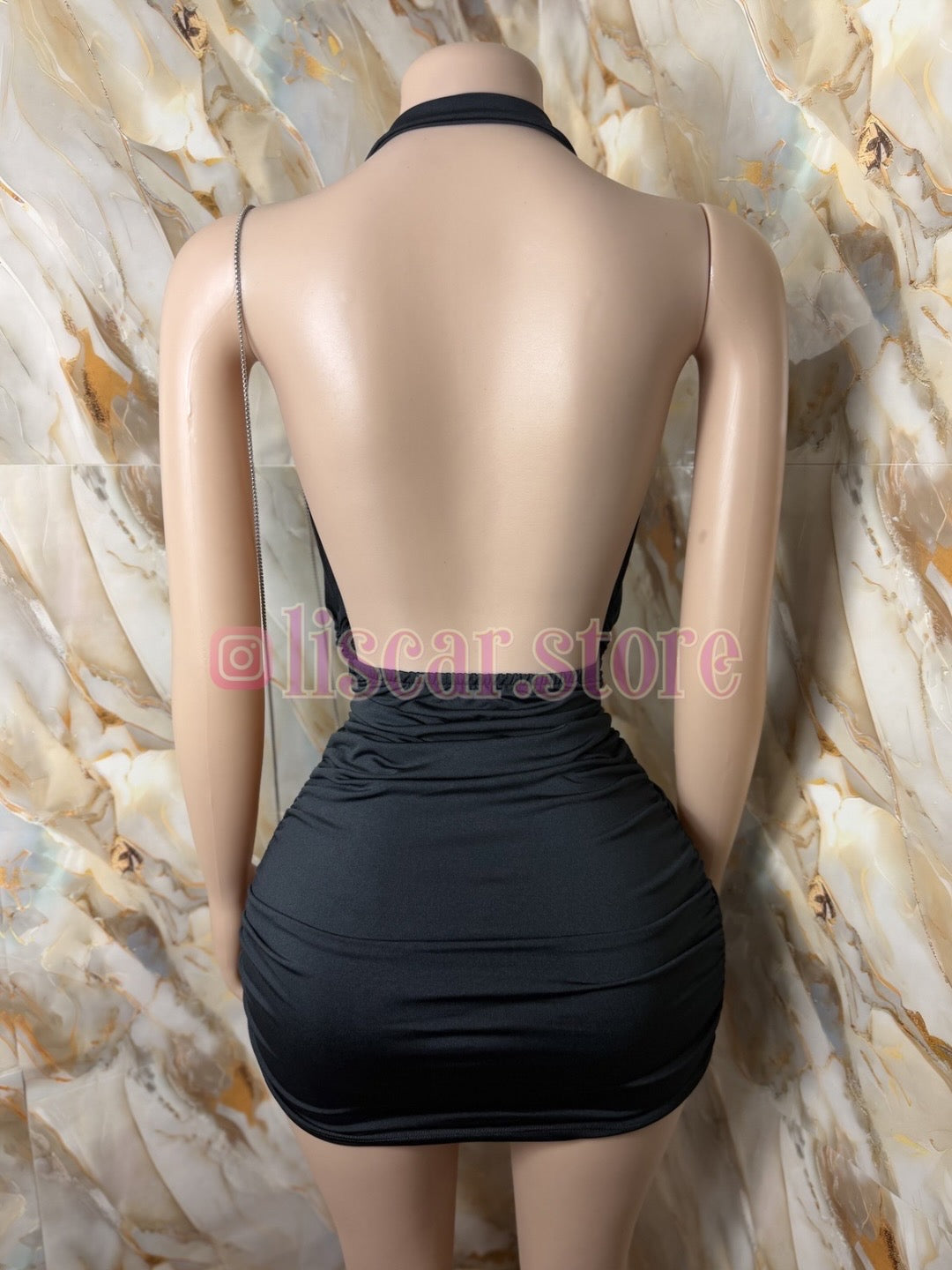 Vestido escote drapeado Monaco