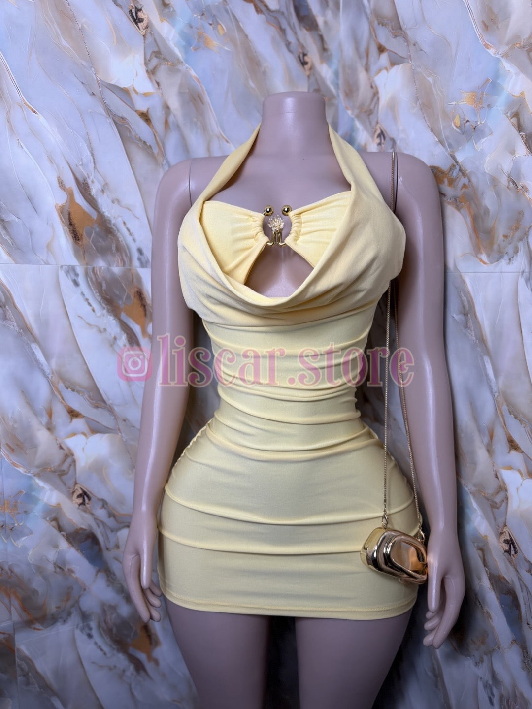 Vestido con escote drapeado Encanto