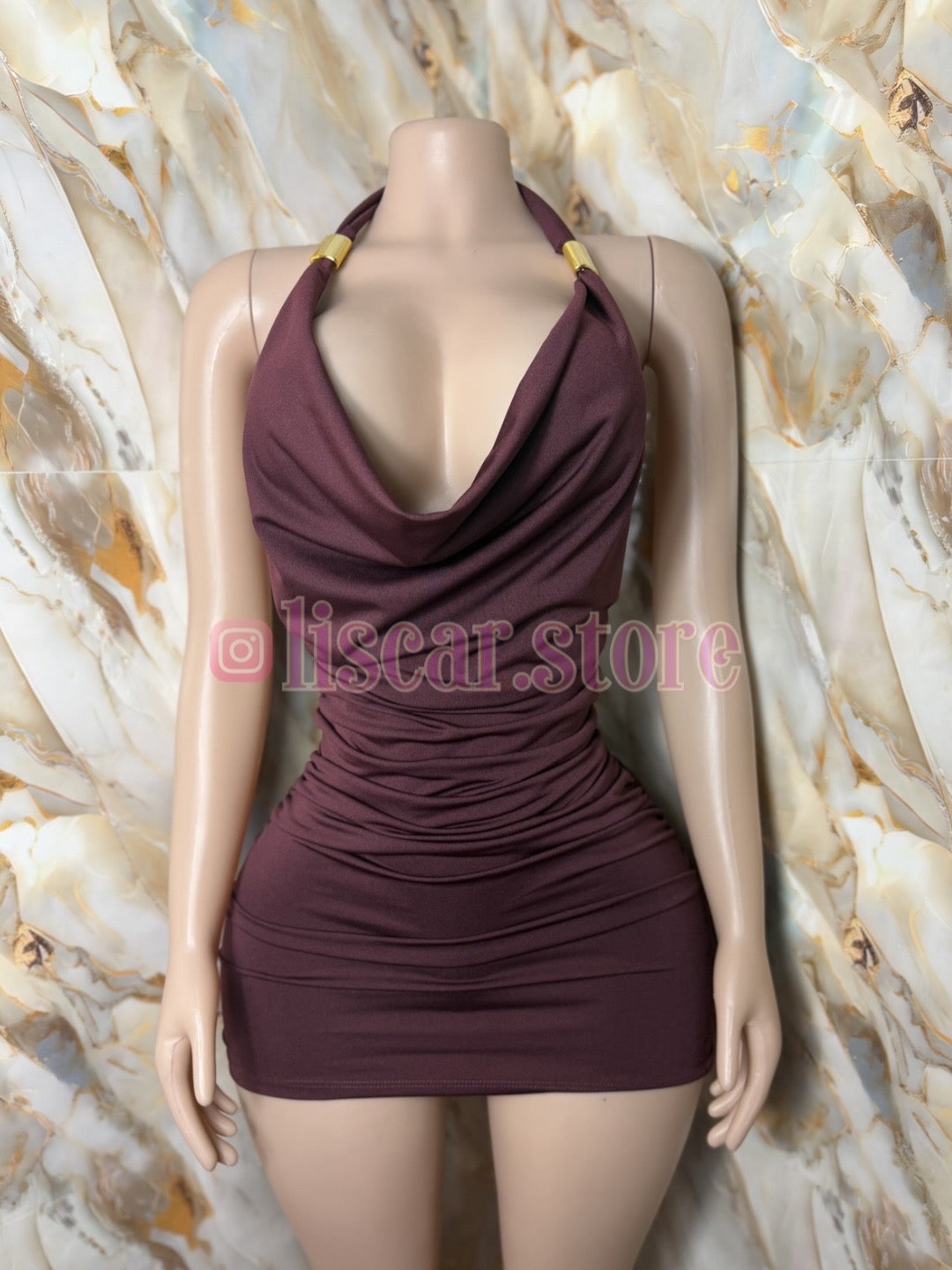 Vestido escote drapeado Griego