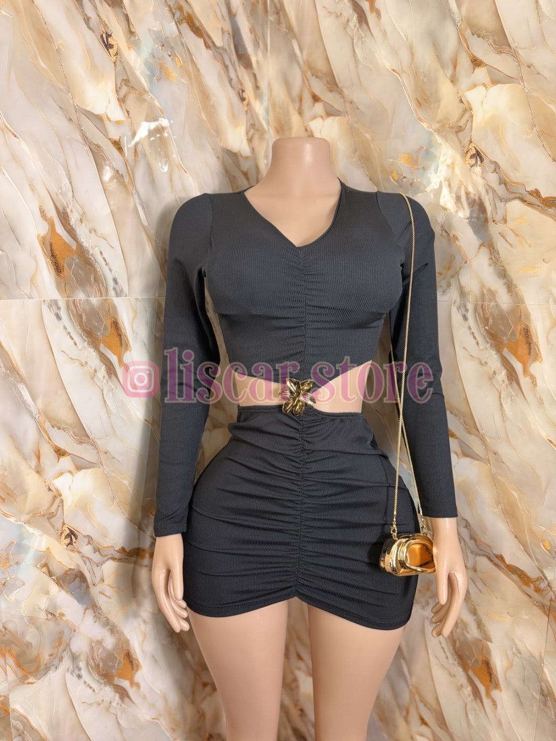 Vestido mini drapeado Florencia