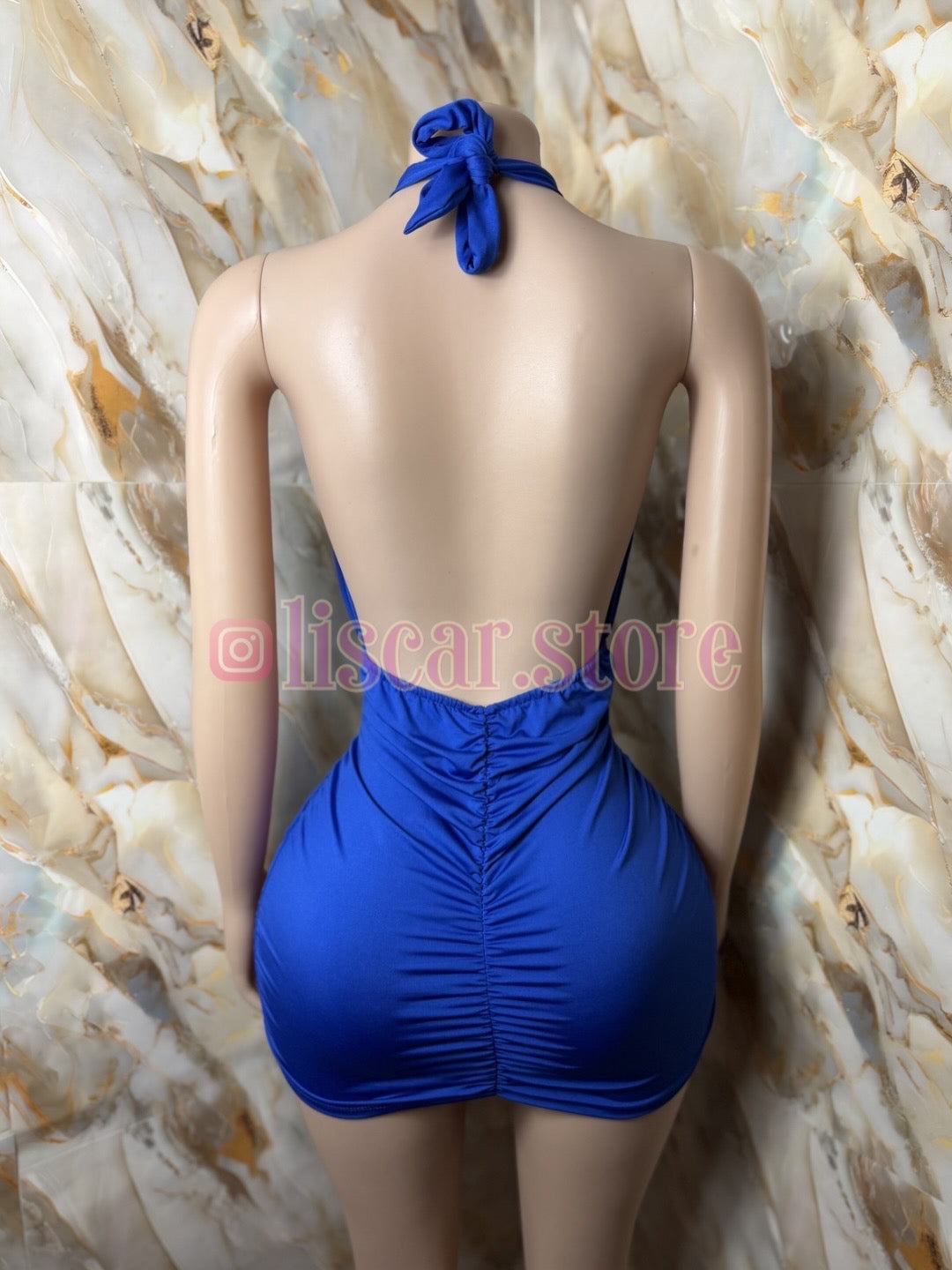 Vestido drapeado Rouge