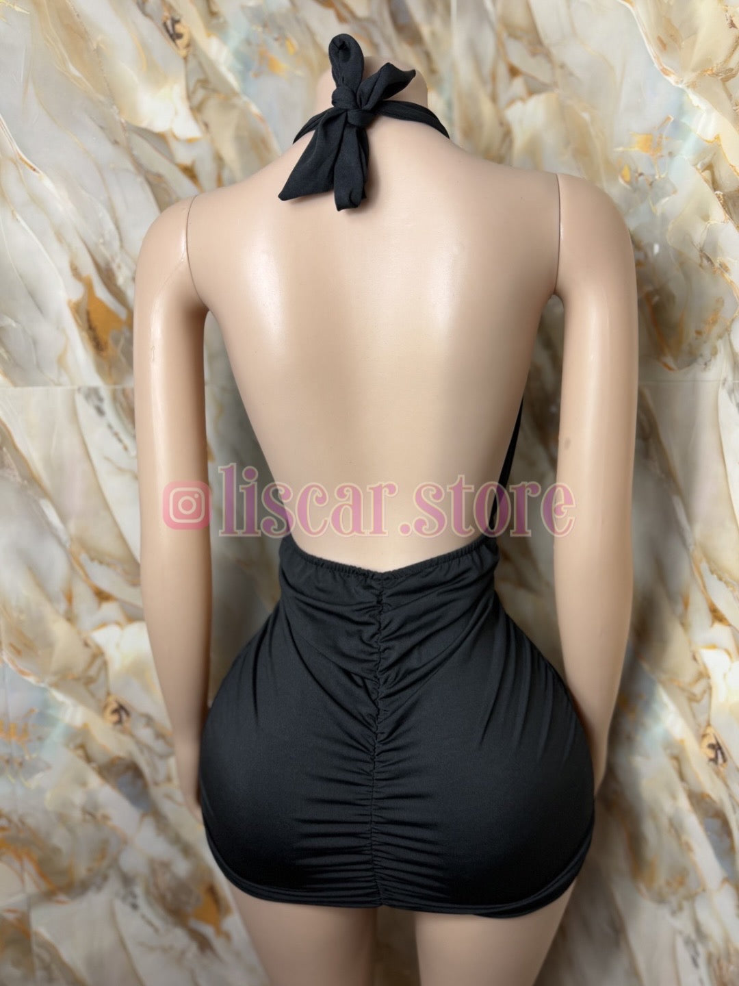 Vestido drapeado Rouge