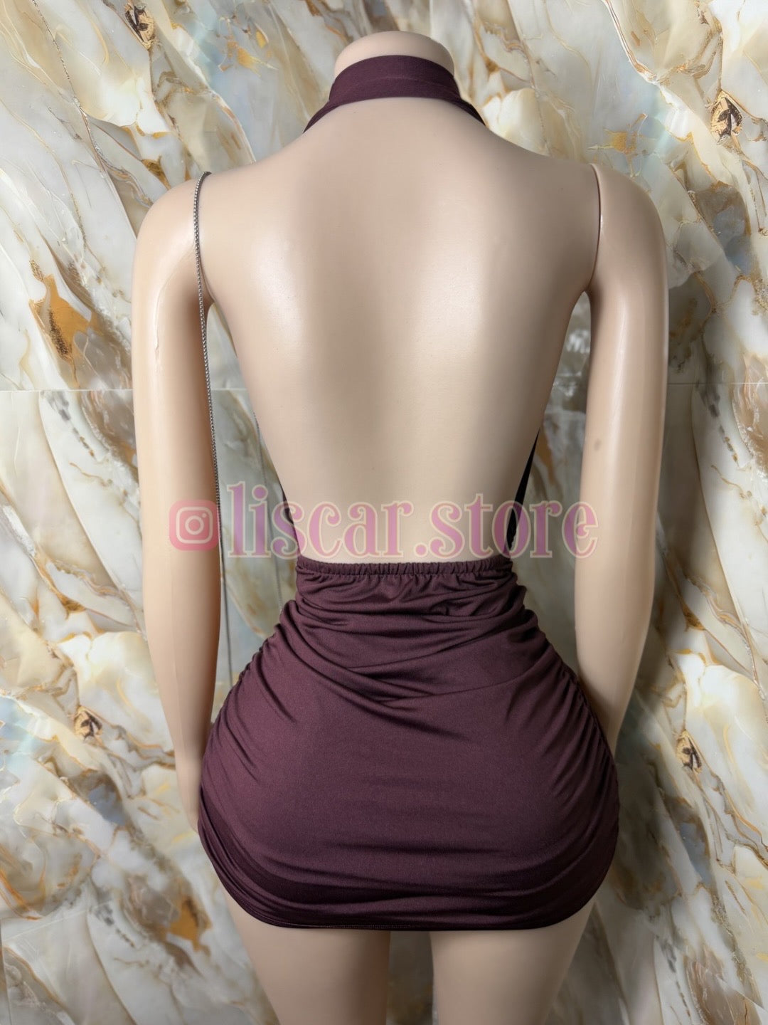 Vestido escote drapeado Monaco